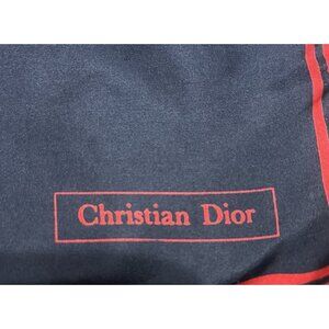 Christian Dior Vintage Christian Dior Silk Scarf Blue Red Stripe Square Portugal